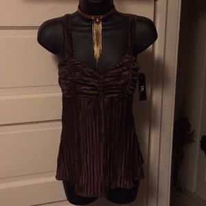 Slinky brown top